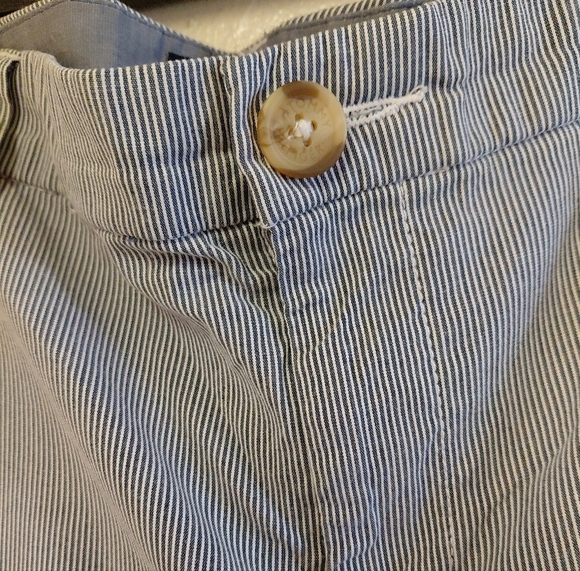 Tommy Hilfiger Women's Blue And White Striped Trousers Size 14 - Picture 5 of 13